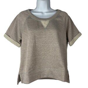 Cupcakes and Cashmere Jo Top Size XS Short Sleeve Sweatshirt Light Heather Gray